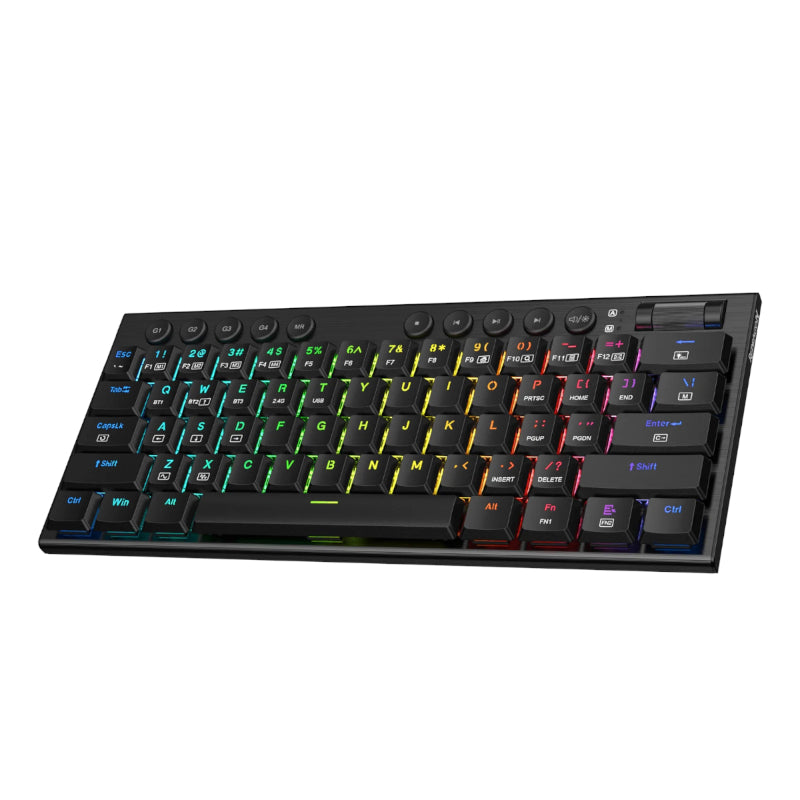 REDRAGON Horus Mini Pro 61Key Wireless Bluetooth Red Switch RGB Low Profile Gaming Mechanical Keyboard - Stellar Technologies