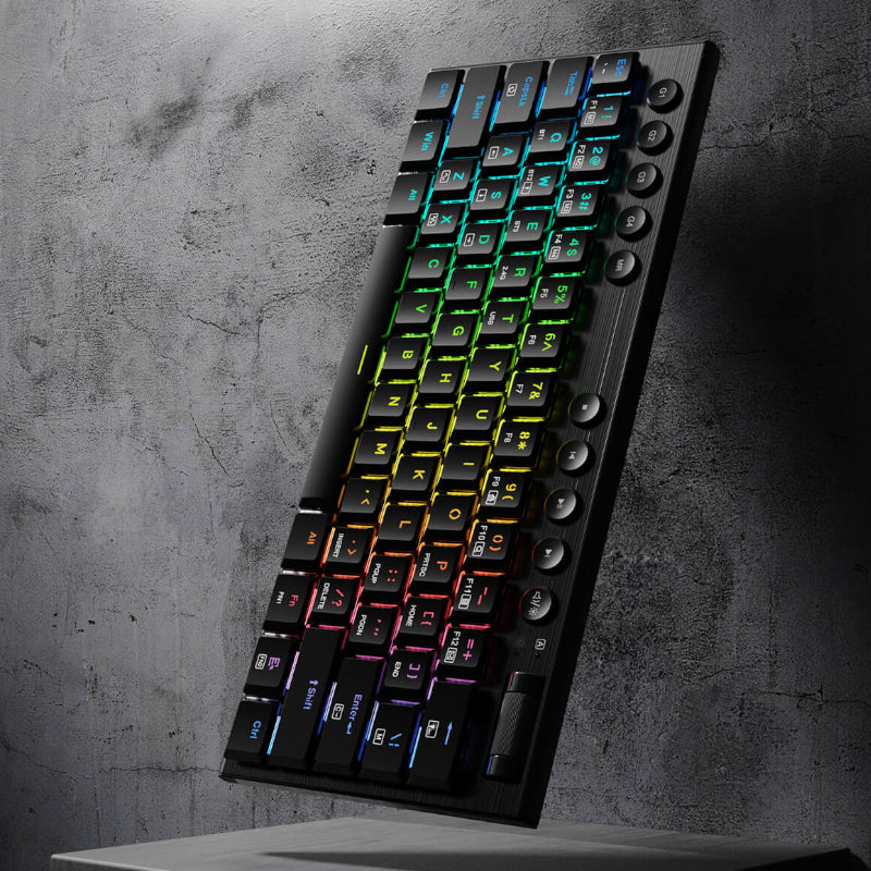 REDRAGON Horus Mini Pro 61Key Wireless Bluetooth Red Switch RGB Low Profile Gaming Mechanical Keyboard - Stellar Technologies