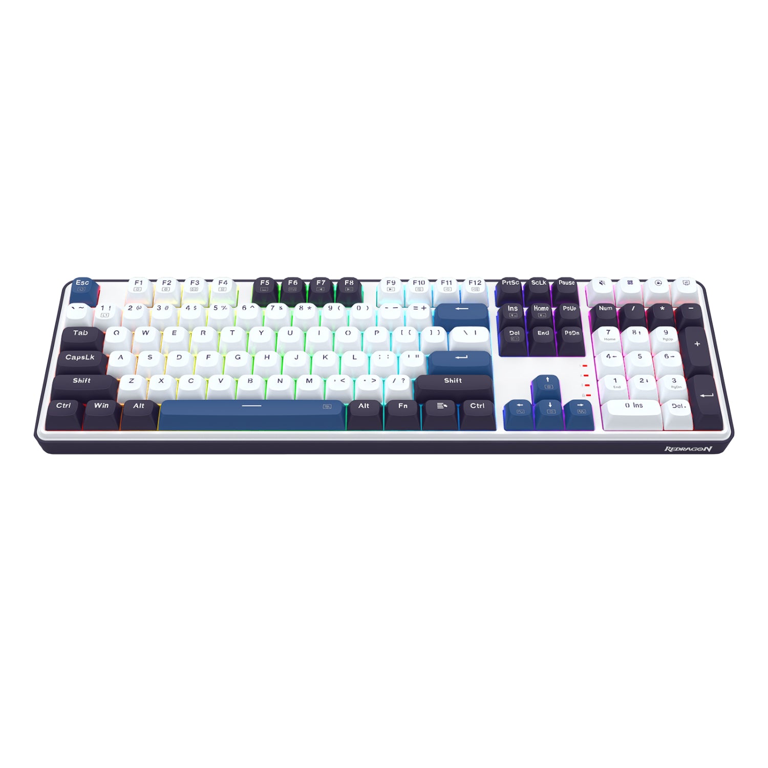 Redragon K689 WYVERN RGB Wired Mechanical Keyboard - White/Black - Stellar Technologies