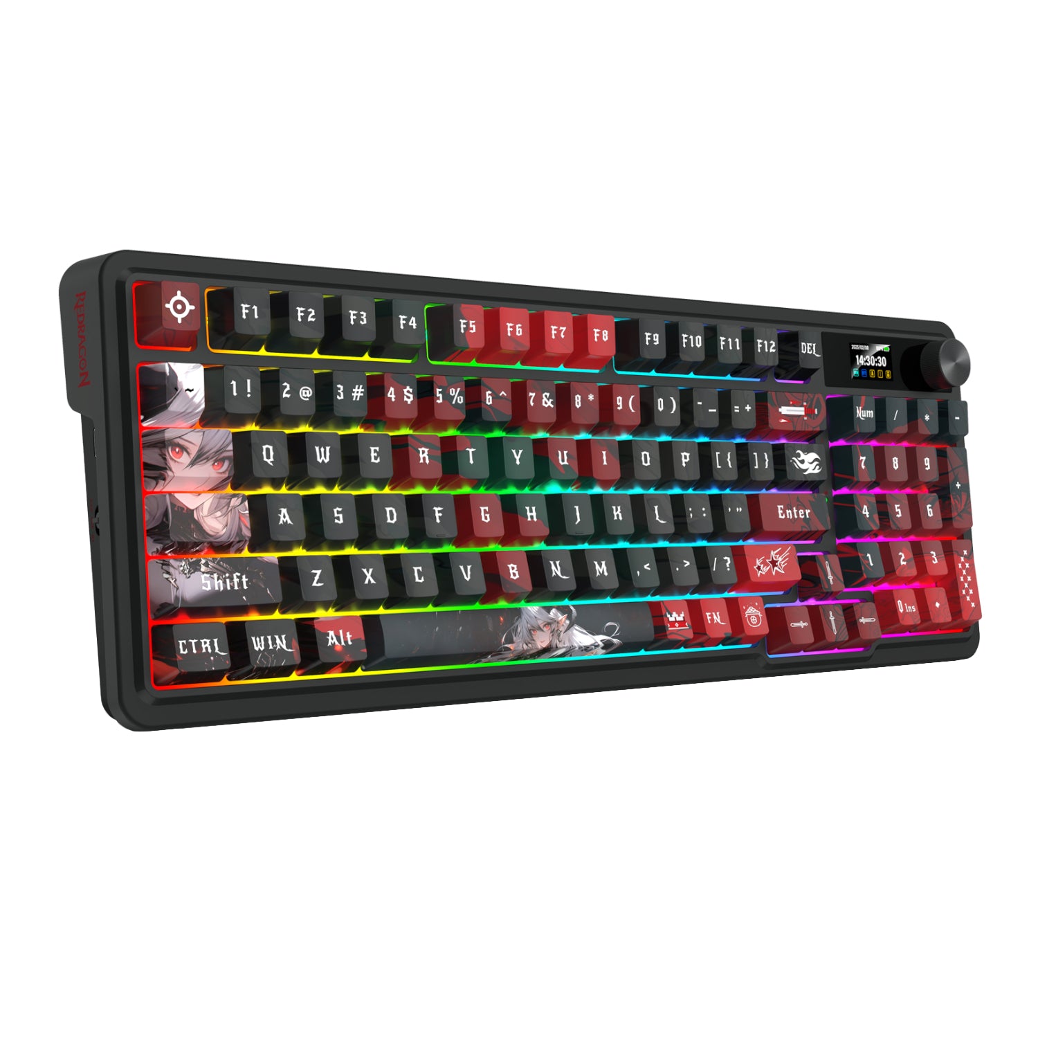 Redragon K719AK ARTEMIS PRO RGB Wireless LCD Mechanical Gaming Keyboard (Anime Edition) - Stellar Technologies