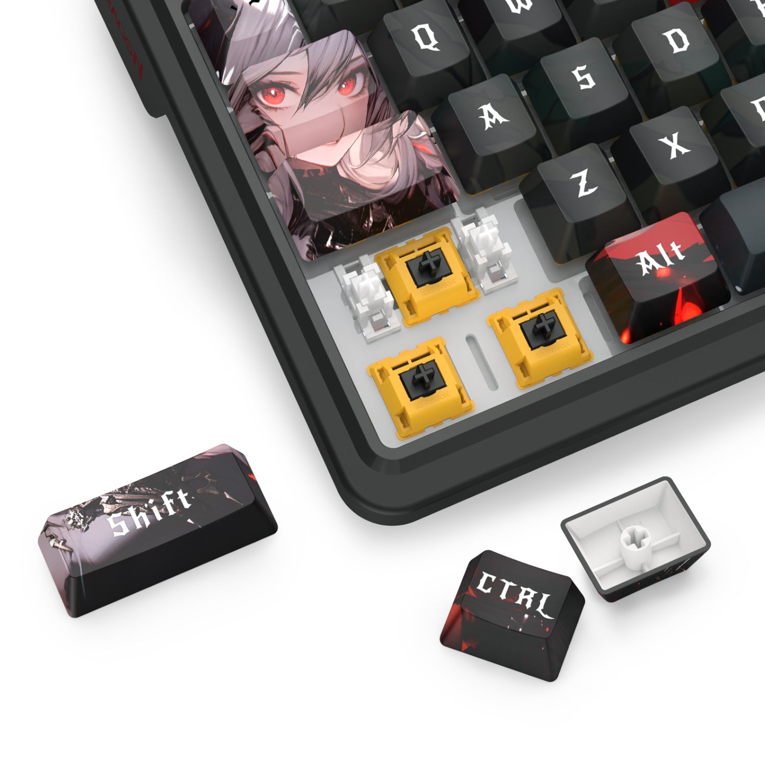 Redragon K719AK ARTEMIS PRO RGB Wireless LCD Mechanical Gaming Keyboard (Anime Edition) - Stellar Technologies