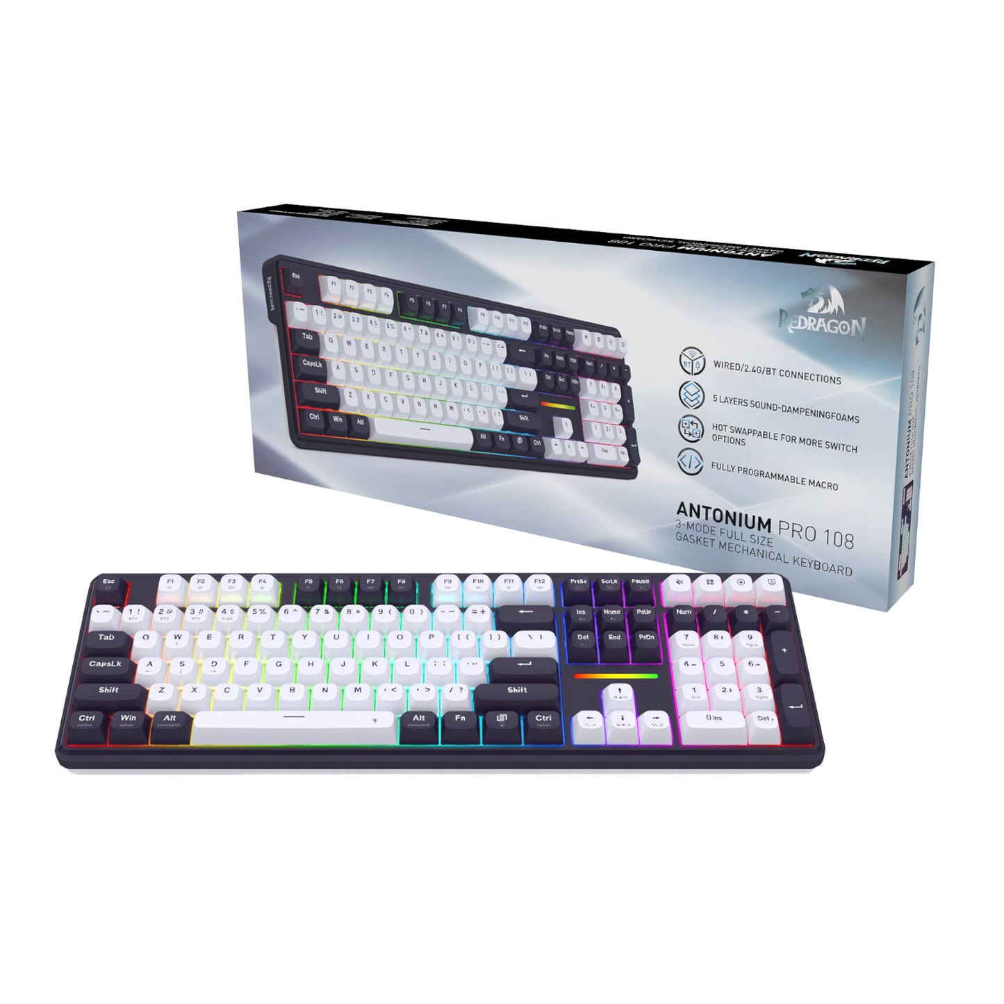 Redragon K745 Pro ANTONIUM Full-size Mechanical Gaming Keyboard - Stellar Technologies