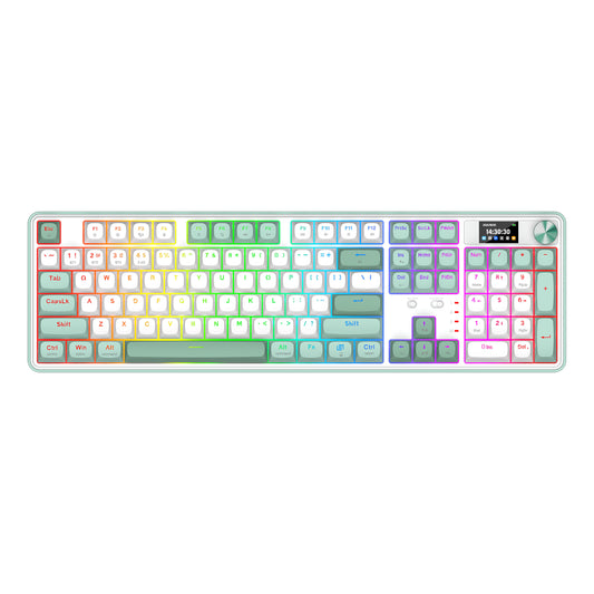 Redragon WYVERN K761 Pro Full-size RGB Wireless Mechanical Gaming Keyboard - White/Green - Stellar Technologies