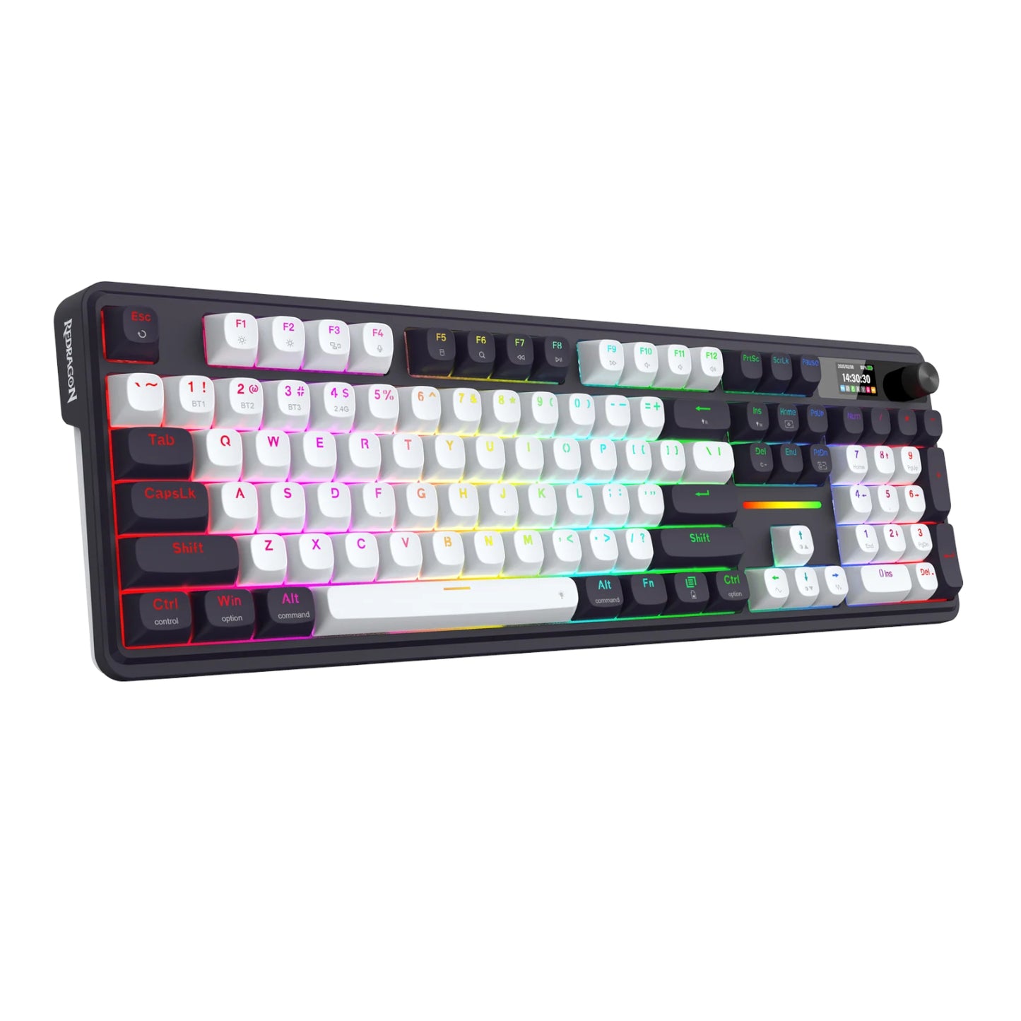 Redragon K762WB-RGB-PRO LCD Full-size Gasket Mechanical Keyboard - Black - Stellar Technologies