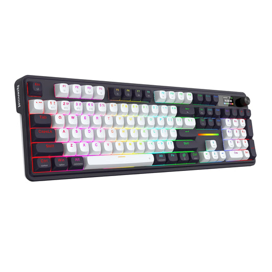 Redragon K762WB-RGB-PRO LCD Full-size Gasket Mechanical Keyboard - Black - Stellar Technologies
