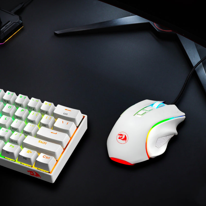 REDRAGON GRIFFIN 7200DPI Gaming Mouse - White - Stellar Technologies