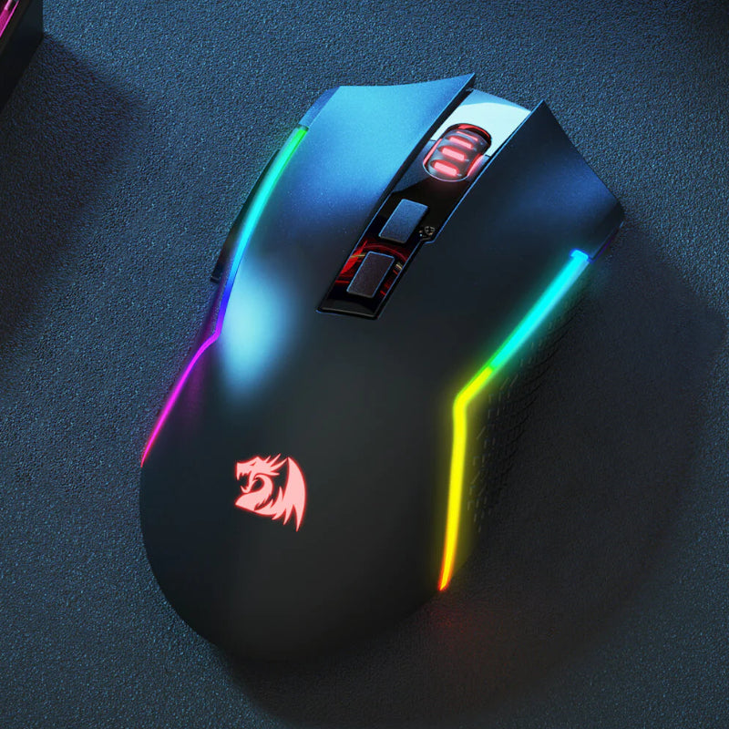 REDRAGON Trident Pro 8000DPI RGB Gaming Mouse - Black - Stellar Technologies