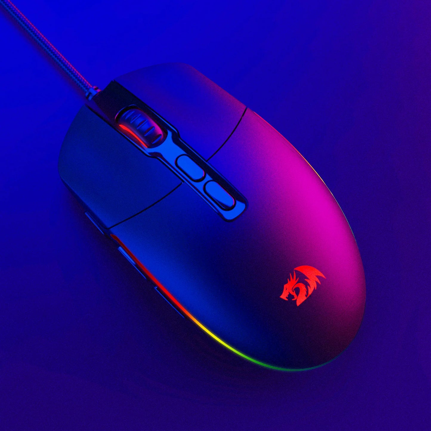 Redragon M719 INVADER RGB 10000 DPI Wired Optical Gaming Mouse - Black - Stellar Technologies
