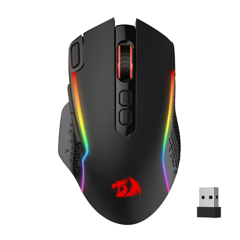 REDRAGON Taipan Pro 10000DPI RGB Wireless Gaming Mouse - Black - Stellar Technologies