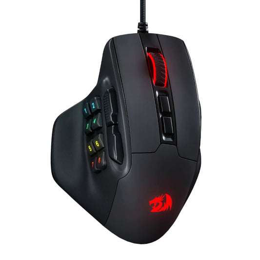 REDRAGON Aatrox 6200DP RGB MMO Gaming Mouse - Black - Stellar Technologies