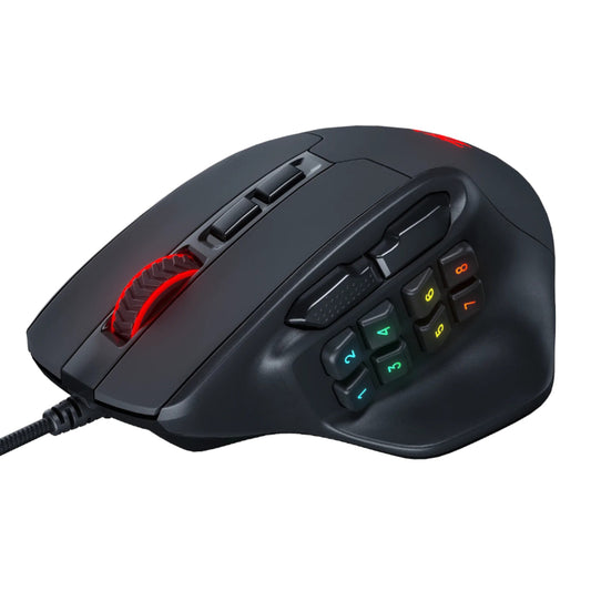 REDRAGON Aatrox 6200DP RGB MMO Gaming Mouse - Black - Stellar Technologies