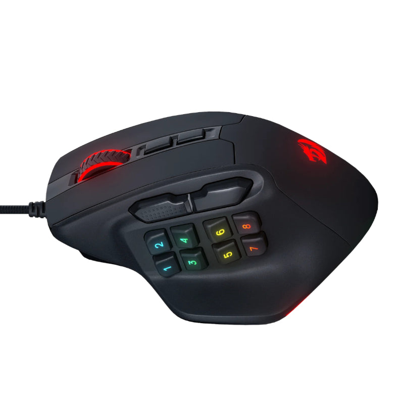 REDRAGON Aatrox 6200DP RGB MMO Gaming Mouse - Black - Stellar Technologies