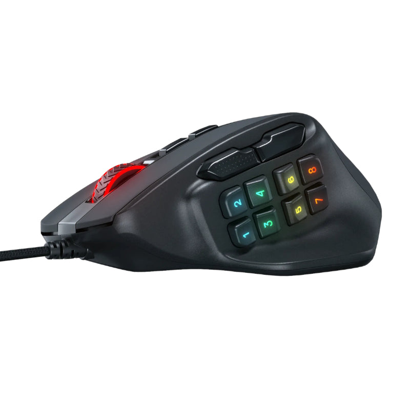 REDRAGON Aatrox 6200DP RGB MMO Gaming Mouse - Black - Stellar Technologies