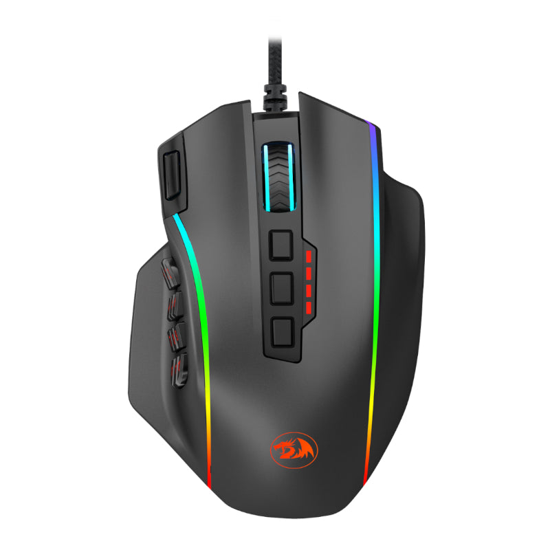 REDRAGON PERDICTION 4 12400DPI RGB MMO Ergo Gaming Mouse - Black - Stellar Technologies