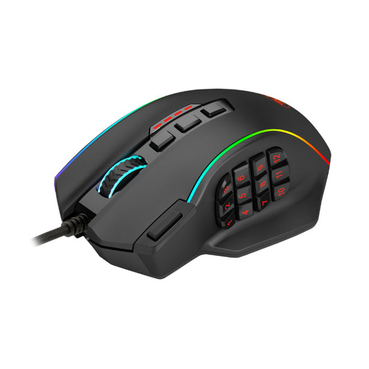 REDRAGON PERDICTION 4 12400DPI RGB MMO Ergo Gaming Mouse - Black - Stellar Technologies