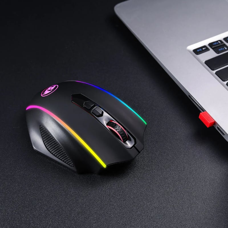 REDRAGON PERDICTION 4 12400DPI RGB MMO Ergo Gaming Mouse - Black - Stellar Technologies