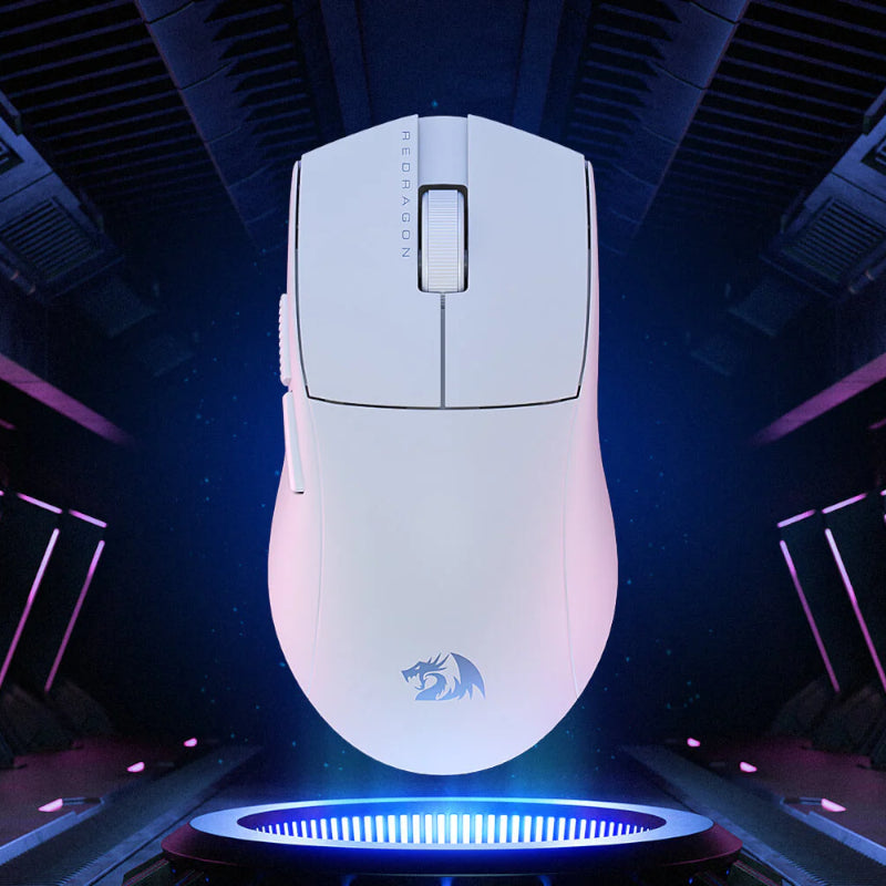Redragon M916 PRO 1K 3-Mode Wireless Gaming Mouse - White - Stellar Technologies