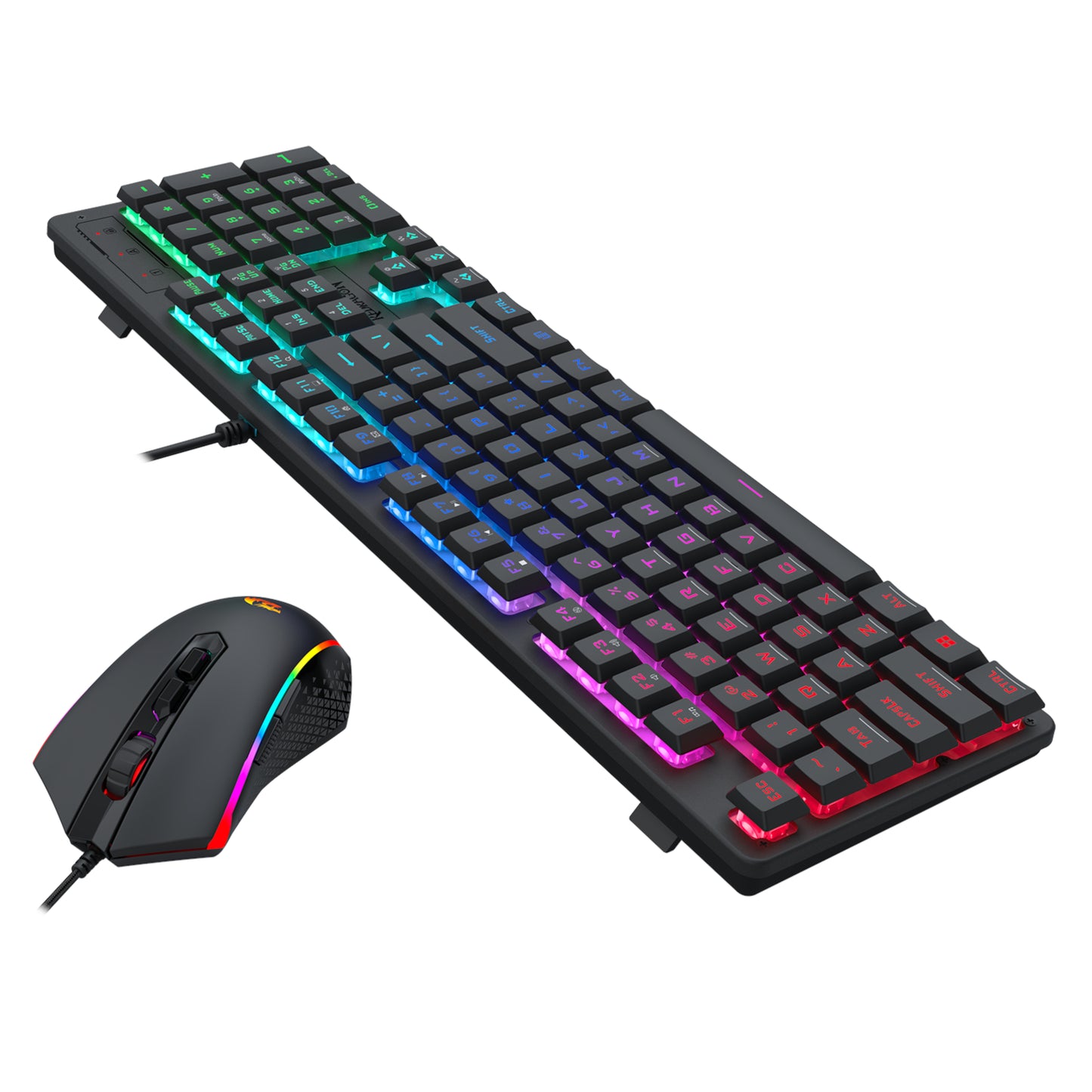Redragon S107 RGB Gaming Essentials Wired Gaming Keyboard + Mouse Bundle - Stellar Technologies