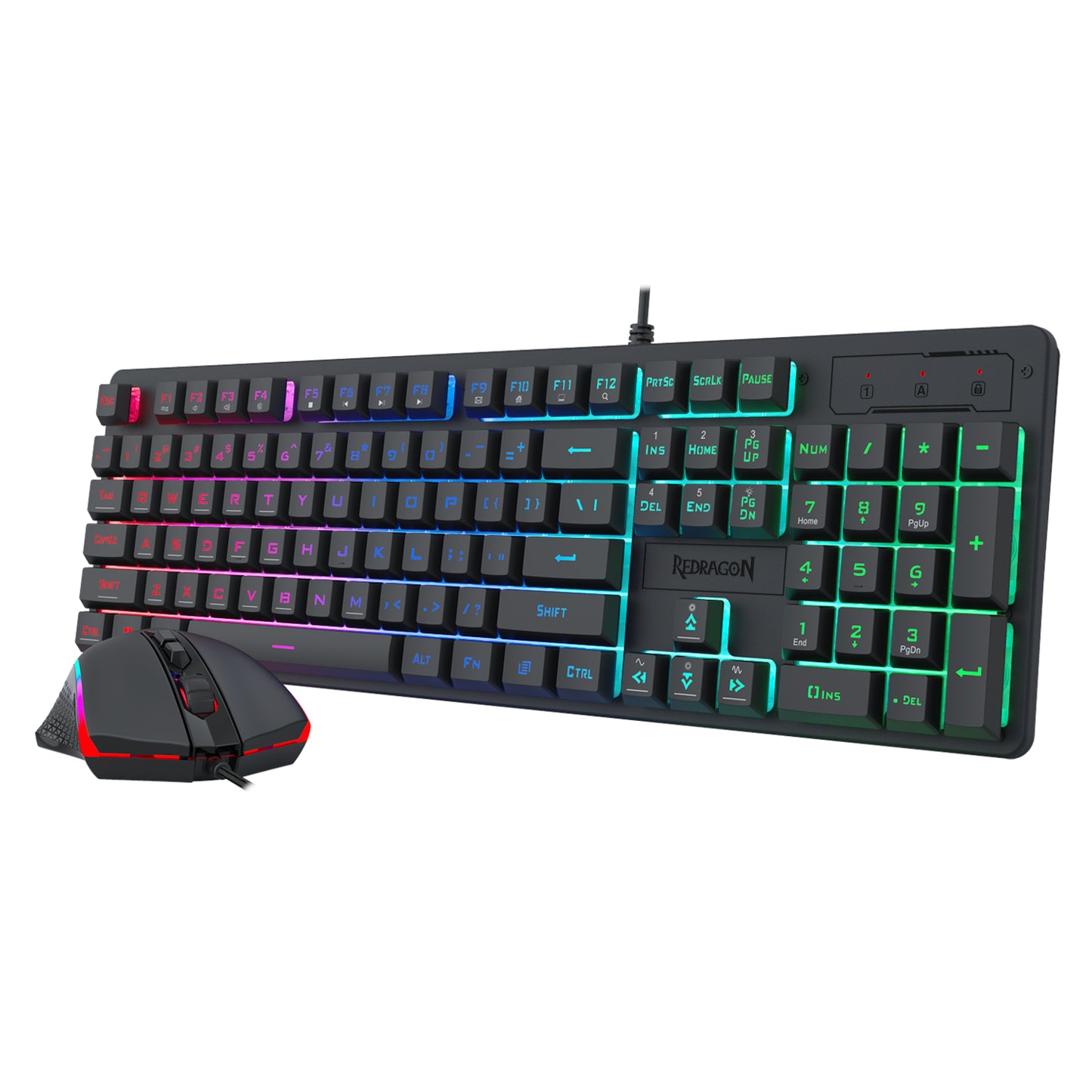 Redragon S107 RGB Gaming Essentials Wired Gaming Keyboard + Mouse Bundle - Stellar Technologies