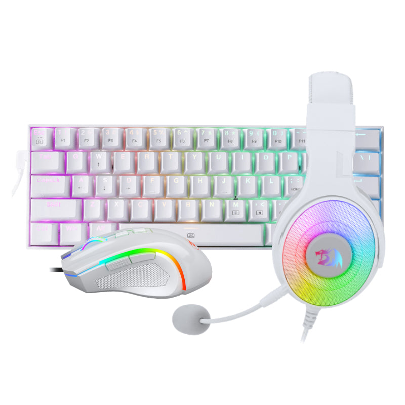 REDRAGON 3IN1 MS|HS|KB WIRED COMBO - WHITE - Stellar Technologies