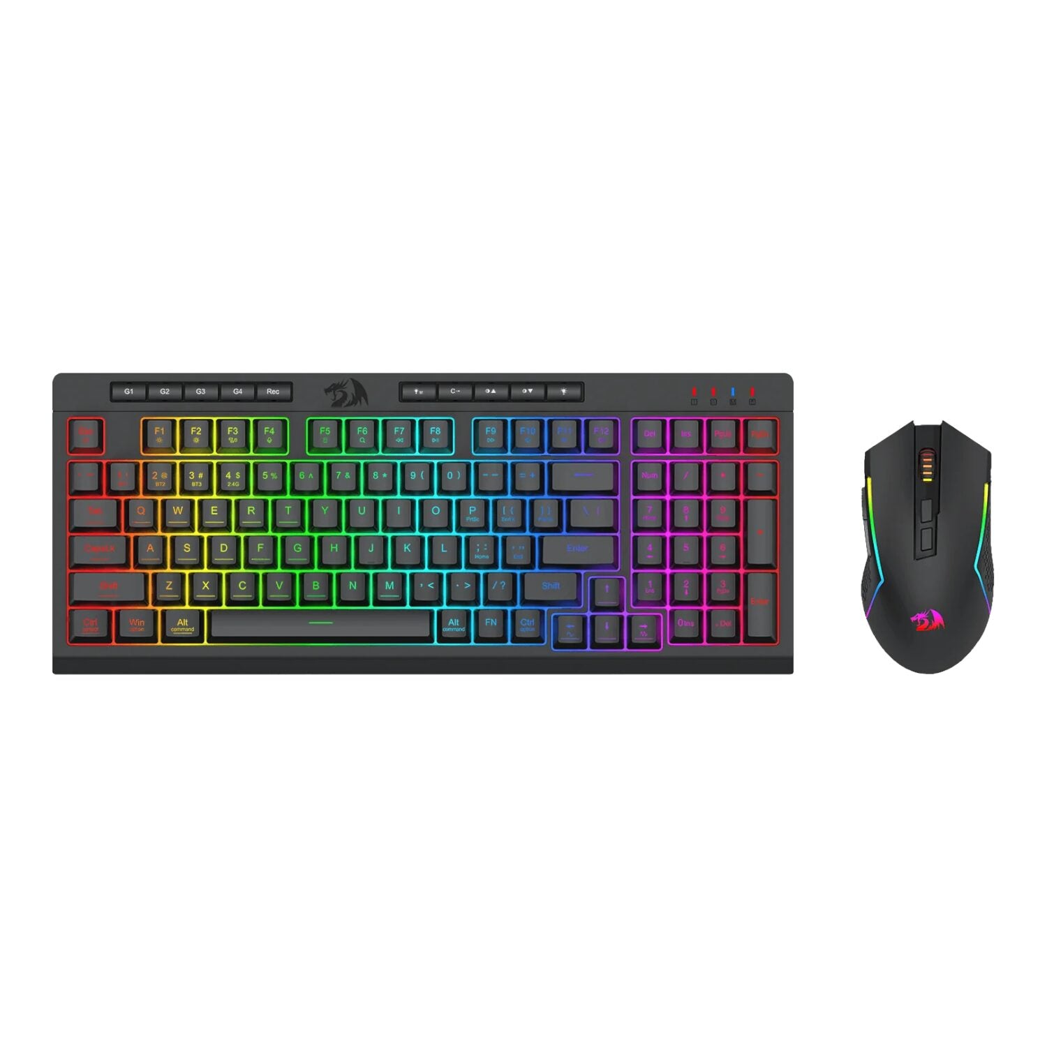 Redragon RYLO PRO S142 Tri-Mode RGB Gaming Keyboard and Mouse Combo - Stellar Technologies