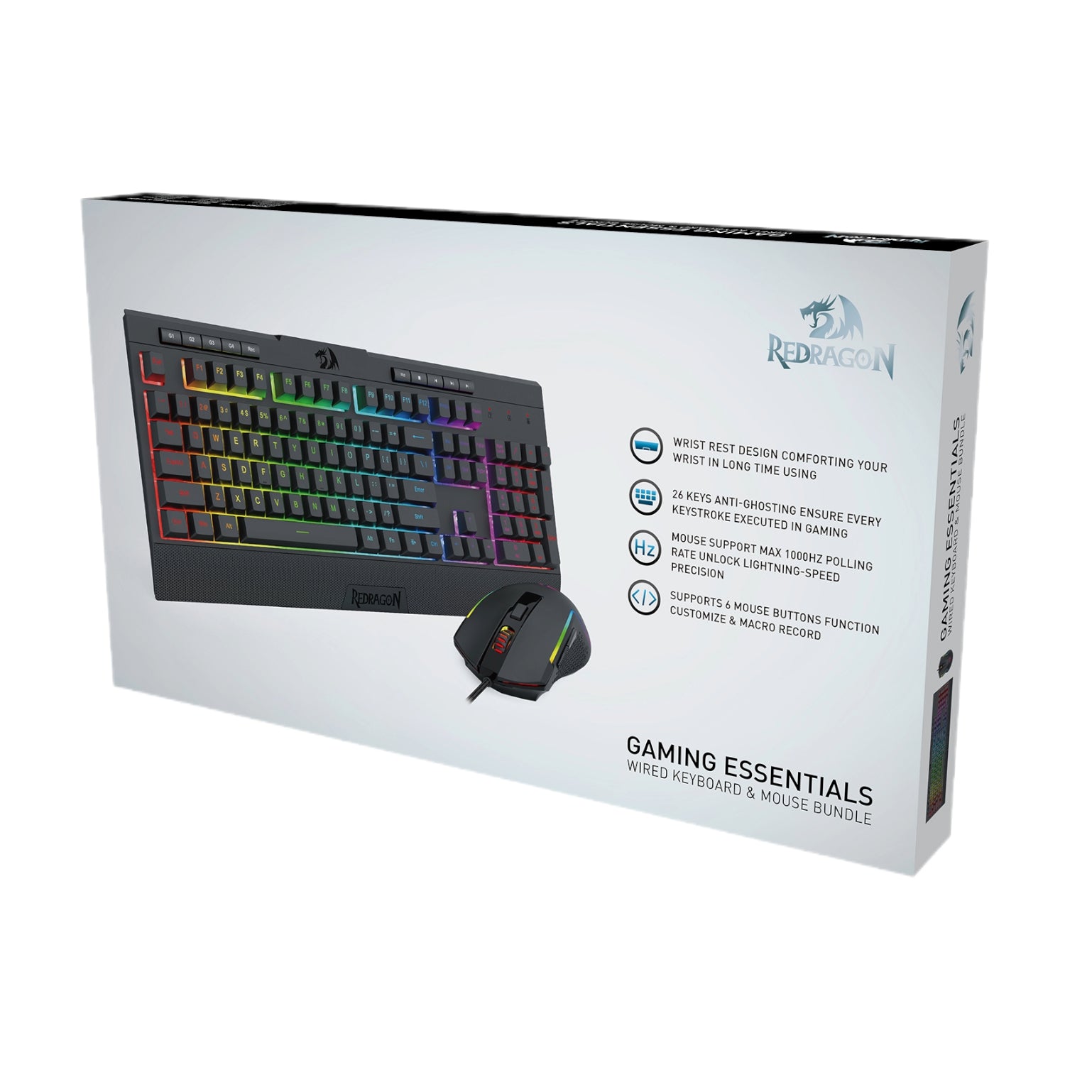 Redragon S151 Gaming Keyboard and Mouse Combo-Black - Stellar Technologies