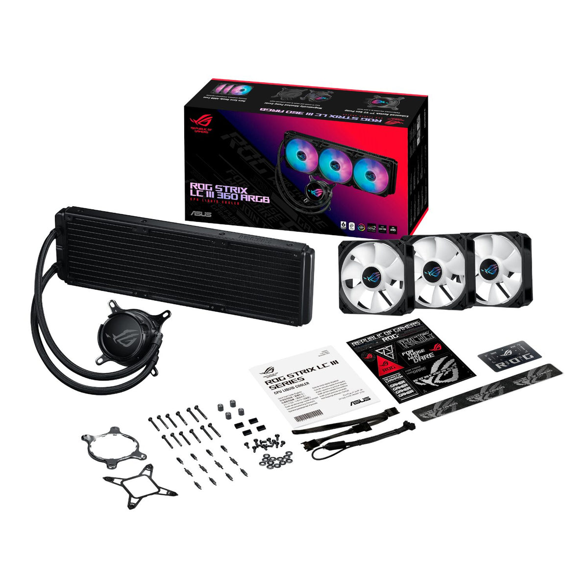 ASUS ROG Strix LC III 360 ARGB Liquid CPU Cooler - Black - Stellar Technologies