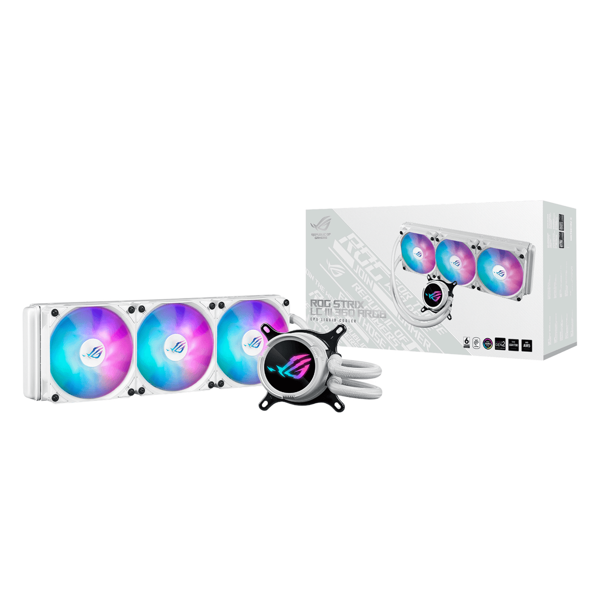 Asus ROG Strix LC III 360 ARGB Liquid CPU Cooler - White