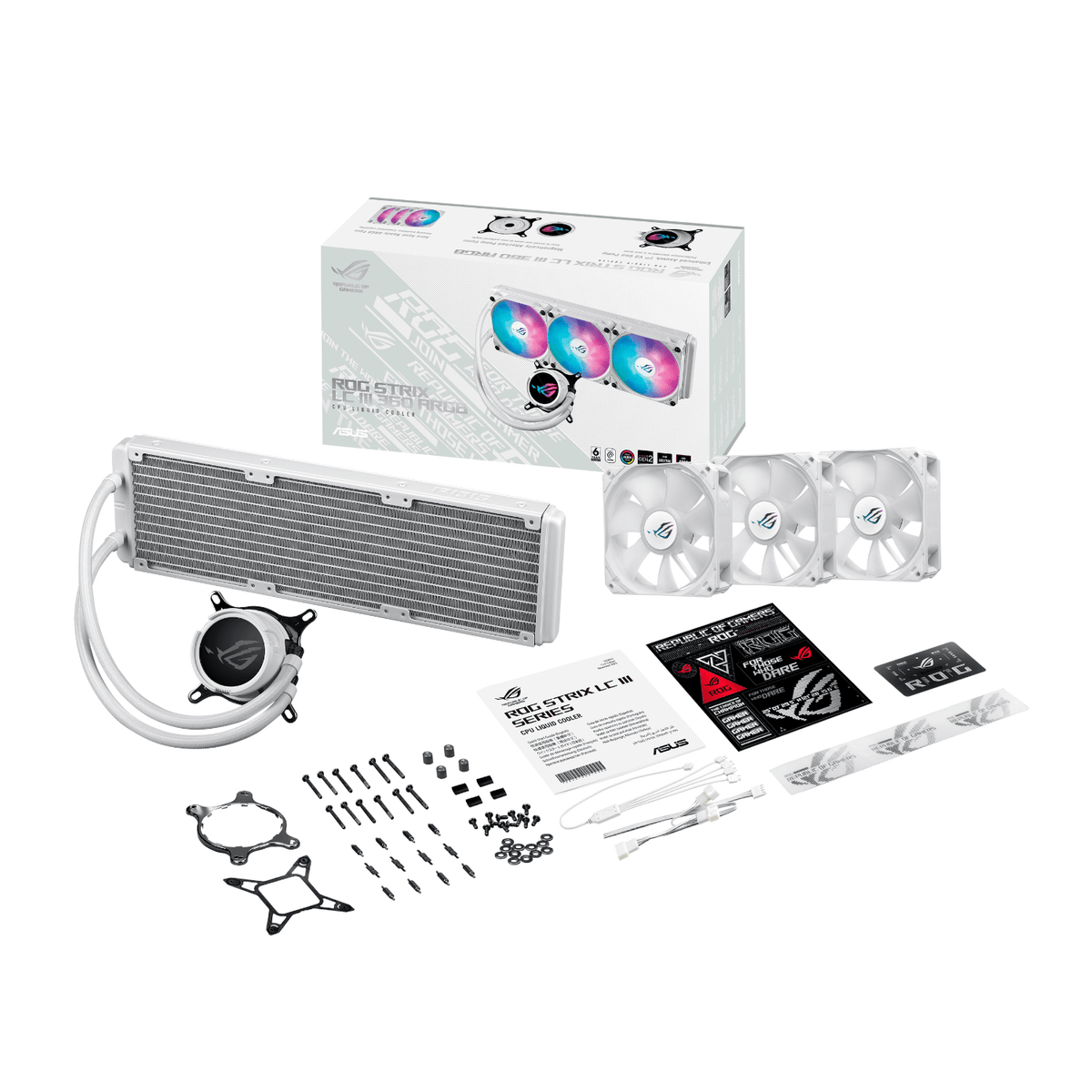 Asus ROG Strix LC III 360 ARGB Liquid CPU Cooler - White