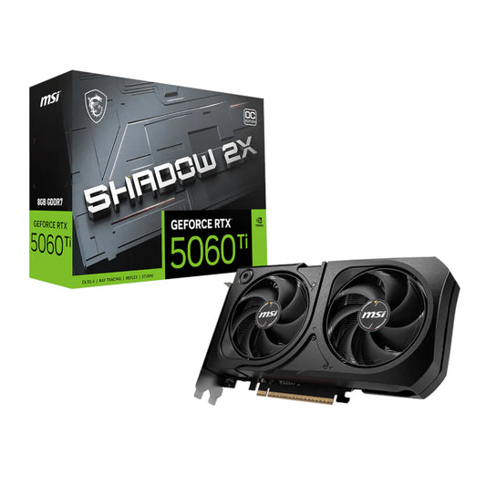 MSI GeForce RTX 5060 Ti SHADOW 2X OC PLUS 128-bit GDDR7 8GB Graphics Card - Stellar Technologies