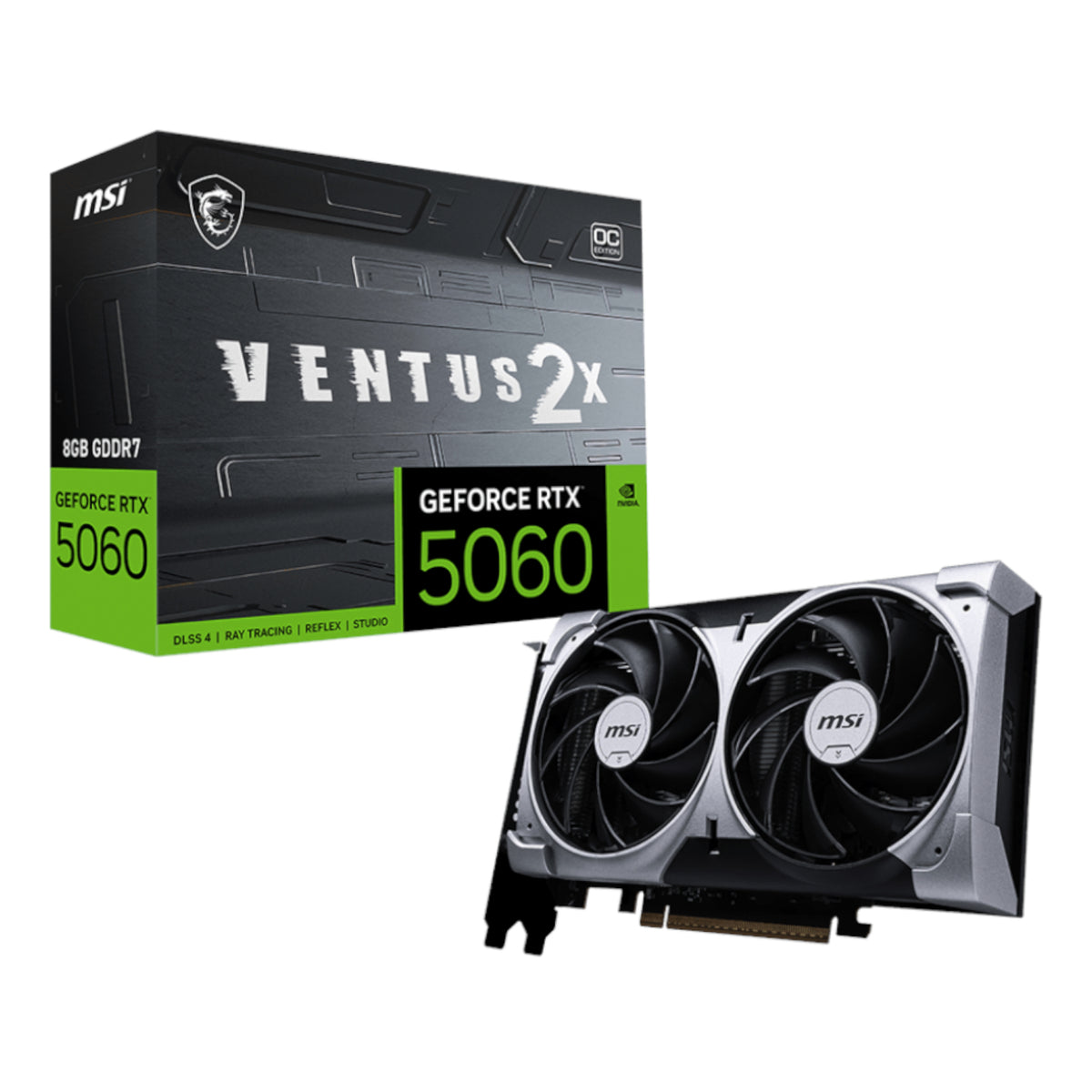 MSI GeForce RTX 5060 VENTUS 2X OC 8GB GDDR7 Graphics Card - Stellar Technologies