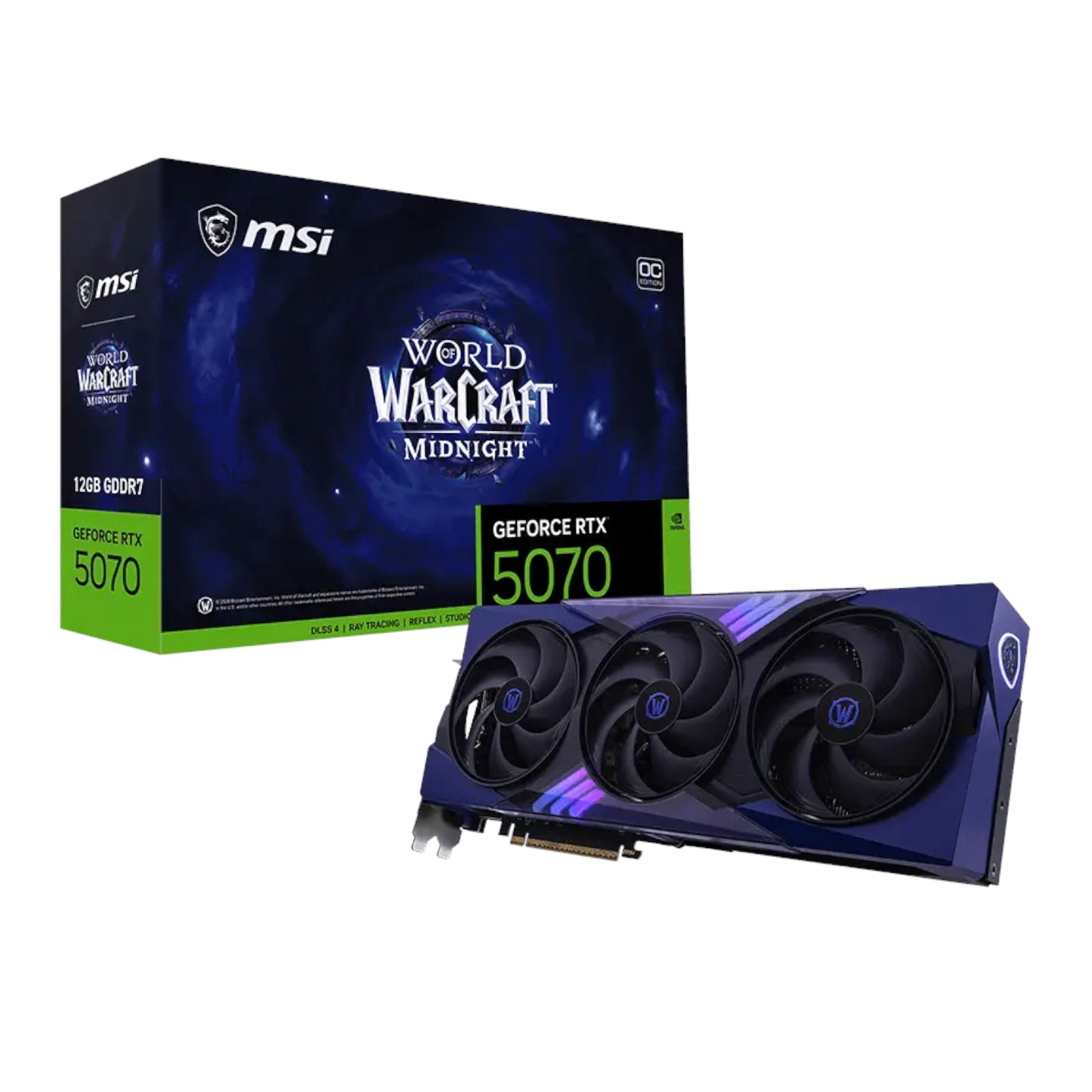 MSI GeForce RTX 5070 12GB World of Warcraft MIDNIGHT VOID EDITION OC Graphics Card - Stellar Technologies