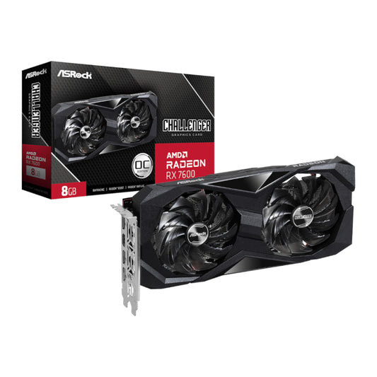 ASRock Radeon RX7600 Challenger 8G OC GDDR6 128-BIT Graphics Card - Stellar Technologies