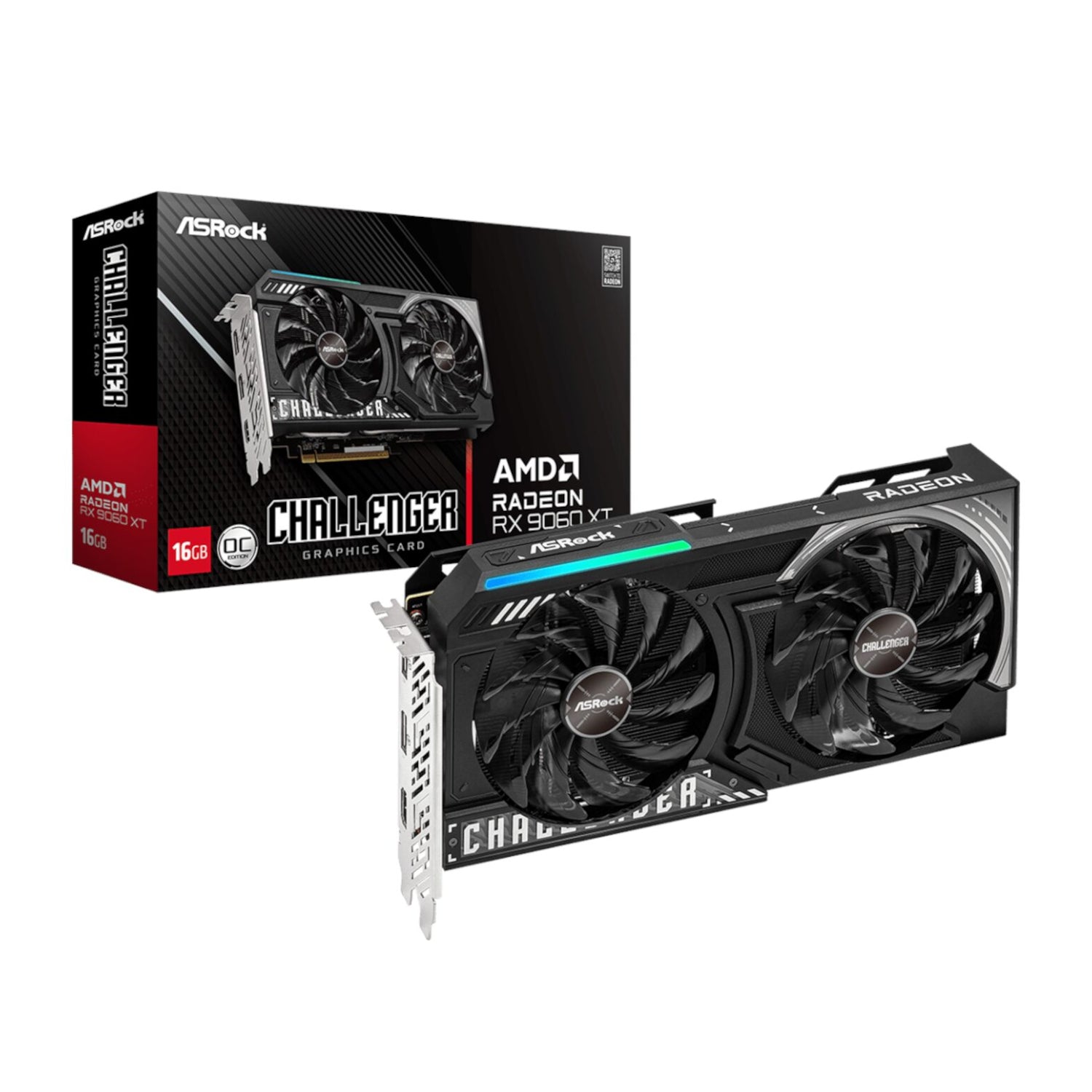 ASRock Radeon RX 9060 XT Challenger 16GB OC Graphics Card (RDNA™ 4, PCIe 5.0) - Stellar Technologies