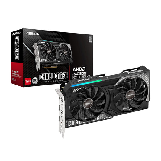 ASRock Radeon RX 9060 XT Challenger 16GB OC Graphics Card (RDNA™ 4, PCIe 5.0) - Stellar Technologies