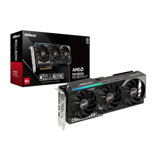 ASRock Radeon RX9070 XT Challenger 16G Graphics Card - Stellar Technologies
