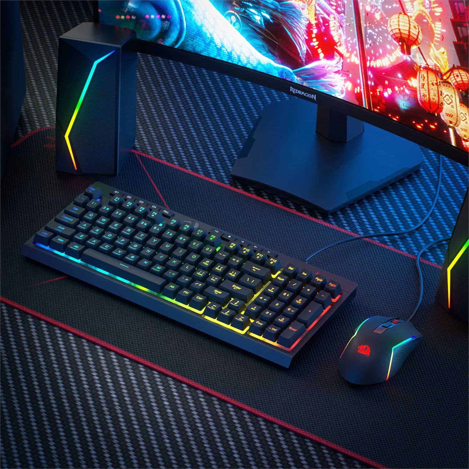 Redragon RYLO S141 Membrane Gaming Keyboard and Mouse Wired Combo - Stellar Technologies