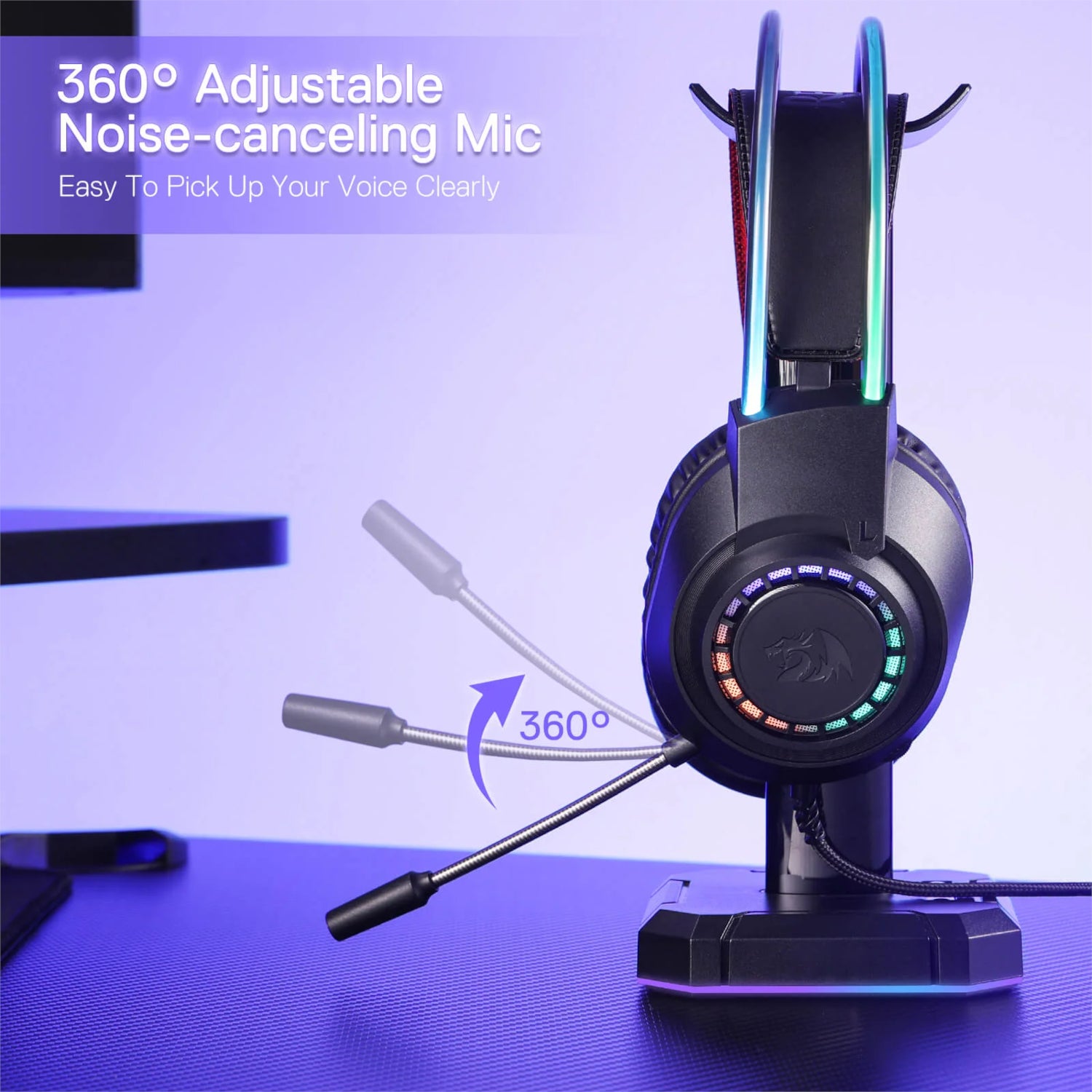 Redragon SCREAM Over-Ear RGB Gaming Headset - Black - Stellar Technologies