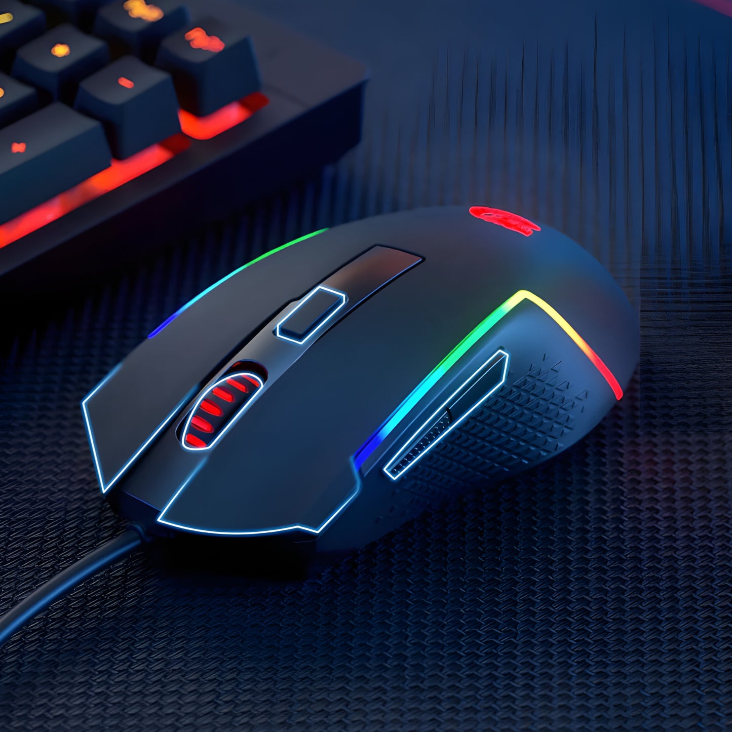 Redragon M616 TRIDENT 10000DPI RGB Gaming Mouse - Black - Stellar Technologies
