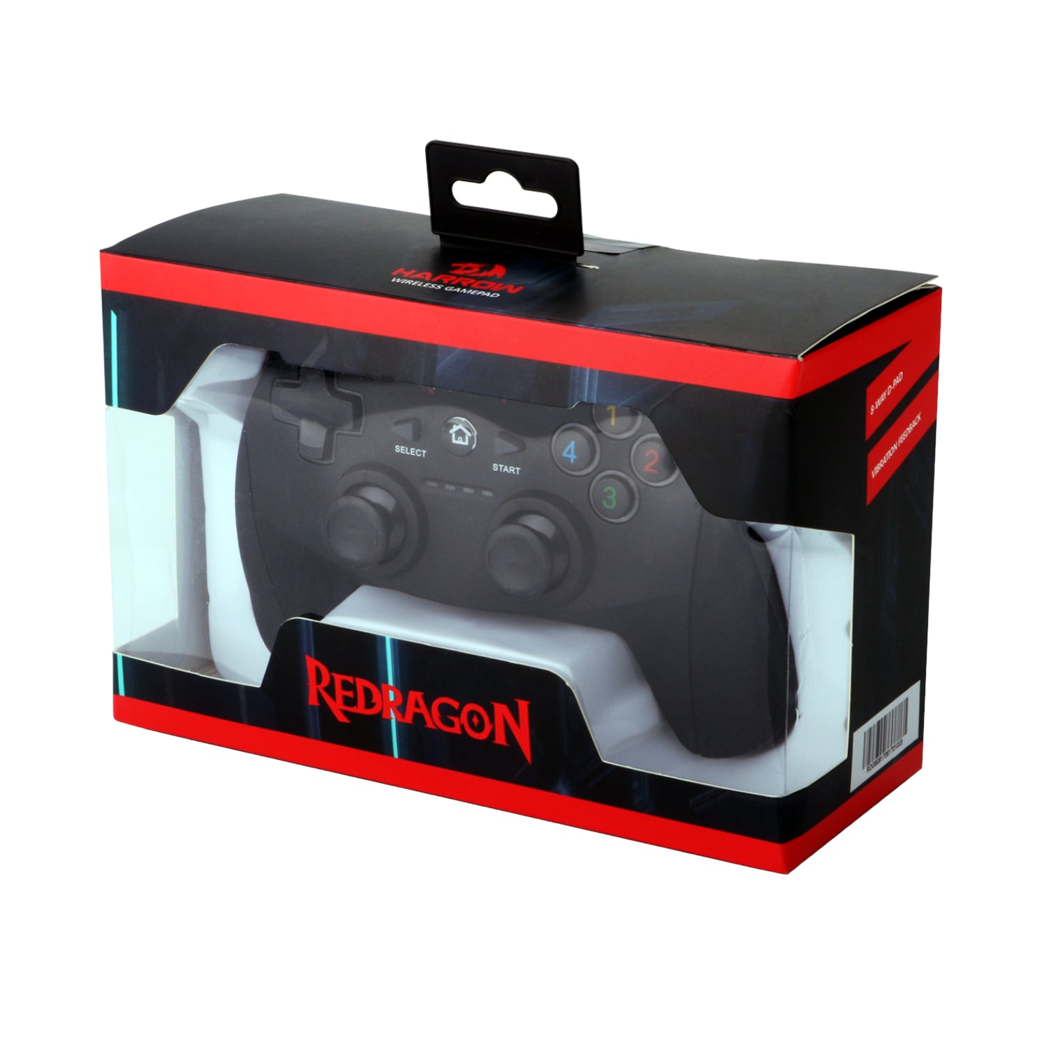 Redragon HARROW Wireless X/D-input(Digital/Analog) PC Controller - Black - Stellar Technologies