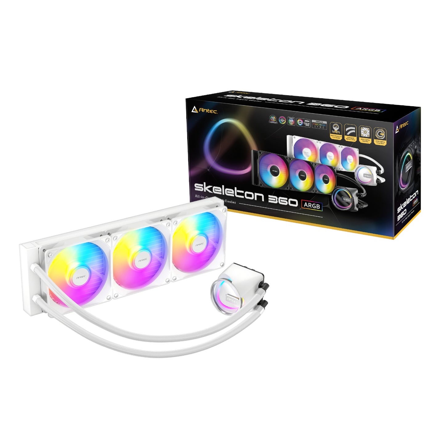 Antec Skeleton 360 ARGB CPU Liquid Cooler White - Stellar Technologies