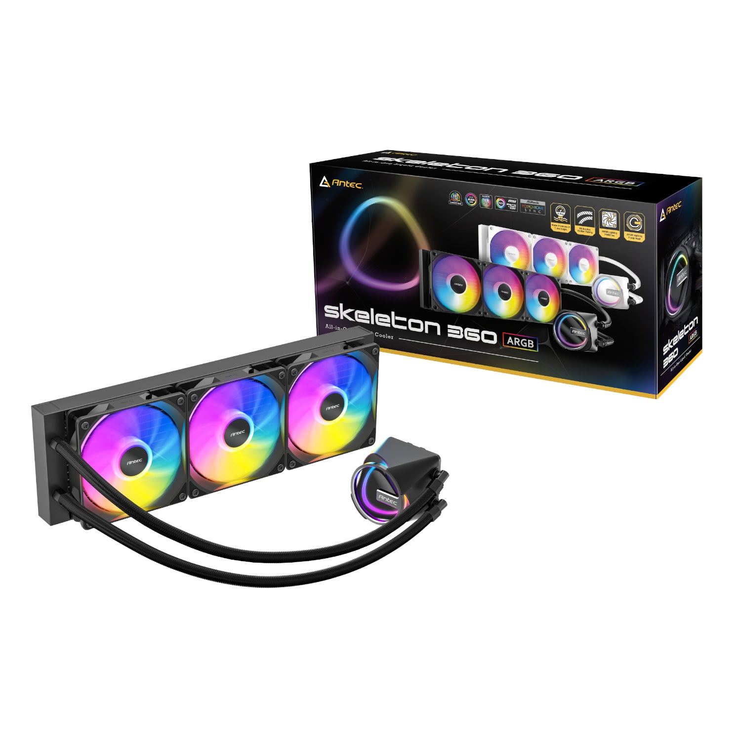 Antec Skeleton 360 ARGB CPU Liquid Cooler Black - Stellar Technologies