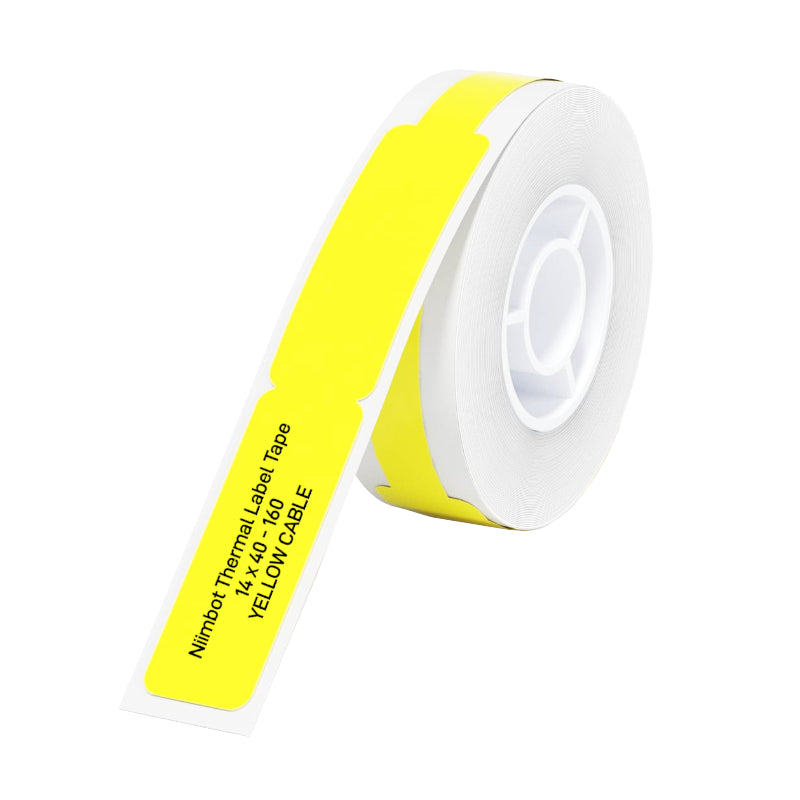 NIIMBOT D11/D110/D101/H1S Thermal Label 12.5x74mm - 65 Labels Per Roll - Yellow for Cable - Stellar Technologies