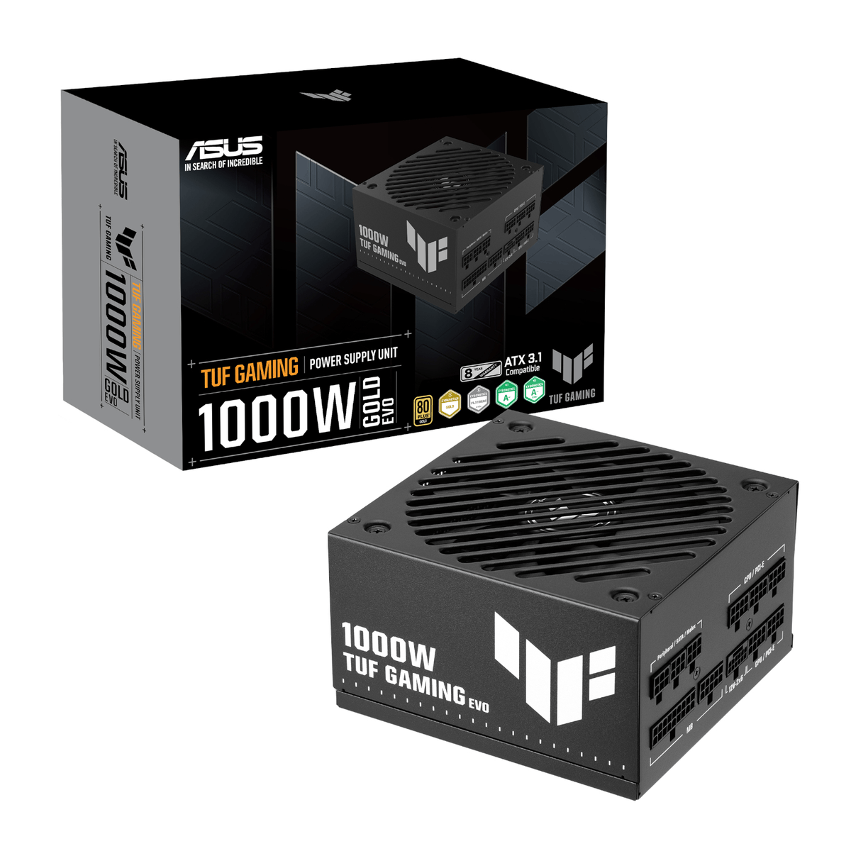 Asus TUF Gaming 1000W 80 PLUS Gold EVO ATX 3.1 Modular Power Supply