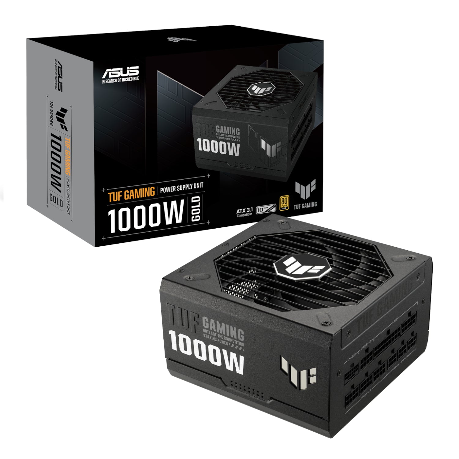Asus TUF Gaming 1000W 80 PLUS Gold ATX Modular Power Supply - Black - Stellar Technologies