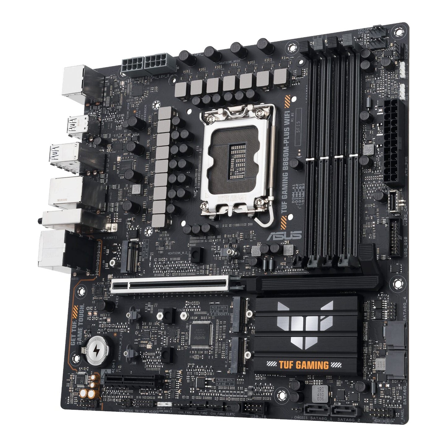 Asus TUF Gaming B860M-Plus Wi-Fi M-ATX Motherboard - Intel LGA1851, DDR5, PCIe 5.0. Wi-Fi 7 - Stellar Technologies