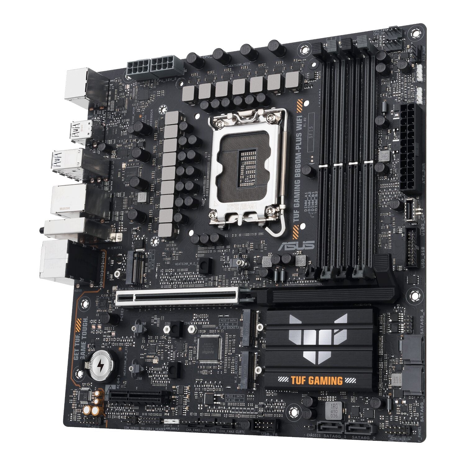 Asus TUF Gaming B860M-Plus Wi-Fi M-ATX Motherboard - Intel LGA1851, DDR5, PCIe 5.0. Wi-Fi 7 - Stellar Technologies