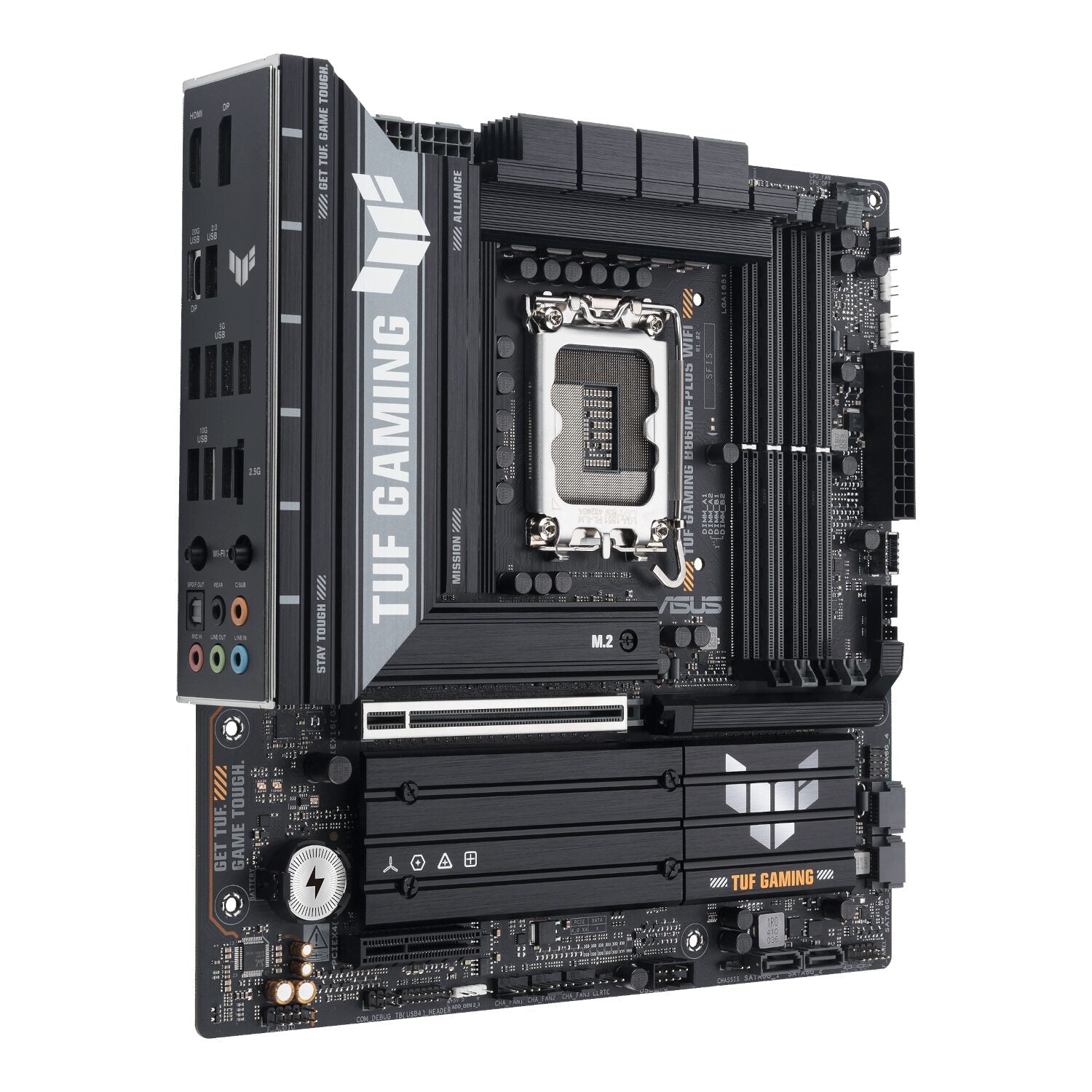Asus TUF Gaming B860M-Plus Wi-Fi M-ATX Motherboard - Intel LGA1851, DDR5, PCIe 5.0. Wi-Fi 7 - Stellar Technologies