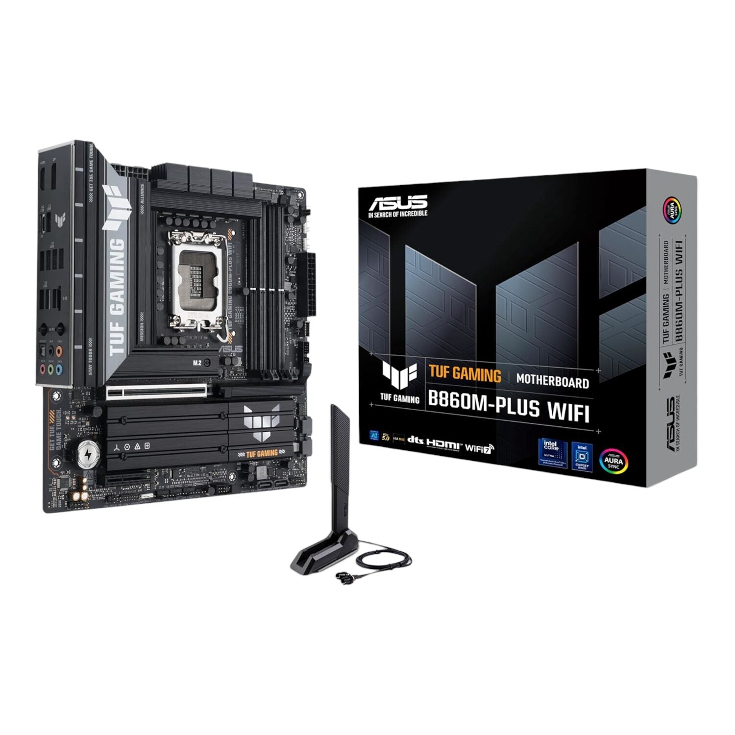 Asus TUF Gaming B860M-Plus Wi-Fi M-ATX Motherboard - Intel LGA1851, DDR5, PCIe 5.0. Wi-Fi 7 - Stellar Technologies