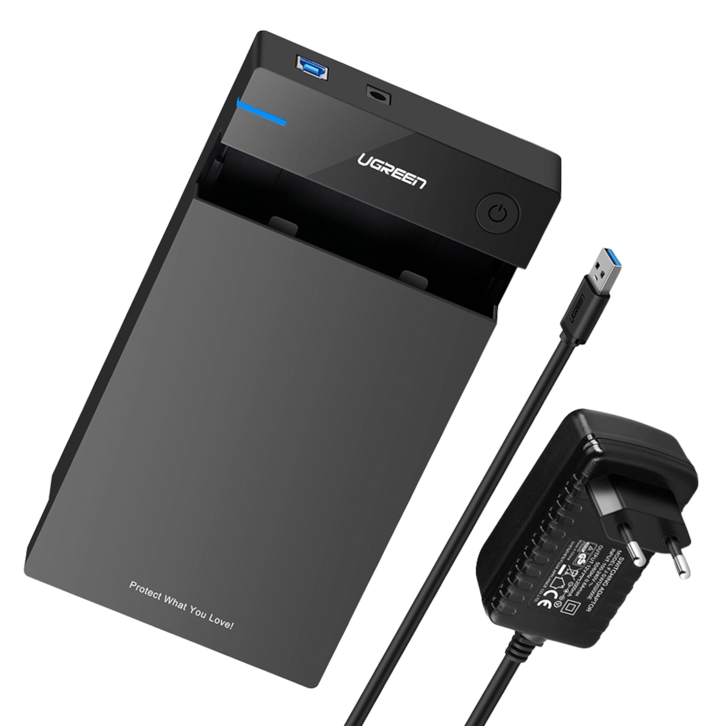 UGREEN 3.5" SATA Hard Drive USB 3.0 Enclosure 5Gbps - Black - Stellar Technologies